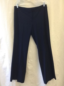 Womens, Suit, Pants, NINE WEST, Navy Blue, Polyester, Viscose, Solid, W30, 6, Flat Front,