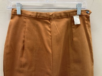 Womens, Pants, N/L, H: 40, W: 28, Orange-brown, Twill, F.F, Side Zip