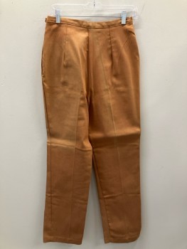 Womens, Pants, N/L, H: 40, W: 28, Orange-brown, Twill, F.F, Side Zip