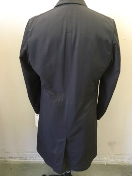 Mens, Coat, Trenchcoat, BOSS, Dk Brown, Polyester, Solid, 42 L, Single Breasted, Collar Attached, 2 Pockets,