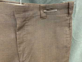 ANDERSON-LITTLE, Brown, Black, Wool, Polyester, Heathered, Flat Front, Zip Fly, 4 Pockets, Belt Loops,