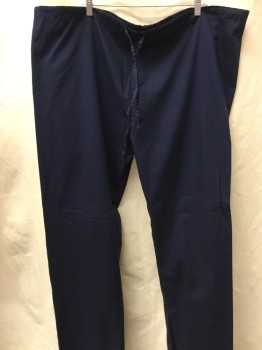 MAY HILL UNIFORMS, Navy Blue, Polyester, Cotton, Solid, Drawstring Waist