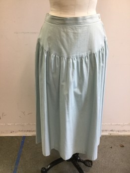 Womens, Skirt, GREGGE SPORT, Sea Foam Green, Cotton, Solid, W.26, 10, Pale Seafoam, Side Zipper, Below Knee Length, 1 Pocket