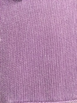 SIGRID OLSEN, Lavender Purple, Rayon, Polyester, Solid, C.A., L/S, B.F., Self Ribbed, Flap Pockets