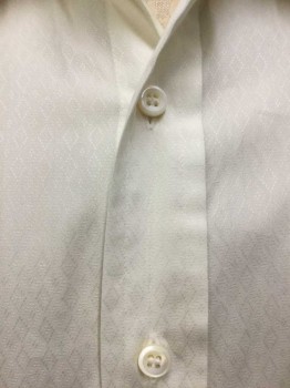ANTO, Cream, Cotton, Lycra, Diamonds, Cream Diamond Texture, Cable Knit, Button Front, Long Sleeves
