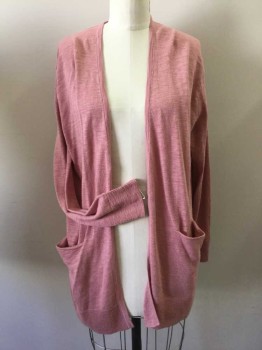 MADEWELL, Dusty Rose Pink, Cotton, Polyester, Solid, No Closures, Long Sleeves, 2 Pockets,