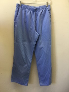 SB SCRUBS, Cornflower Blue, Poly/Cotton, Solid, Elastic Smocked Waist, 2 Side Slit Pockets