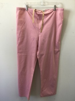JOSCO, Pink, Poly/Cotton, Solid, Drawstring Waist, 1 Back Pocket
