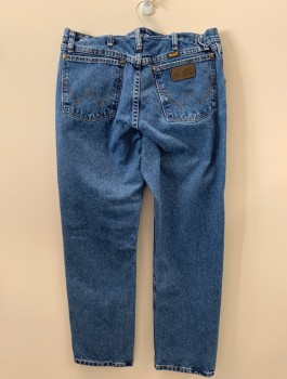 Mens, Jeans, WRANGLER, Blue, Cotton, 34/32