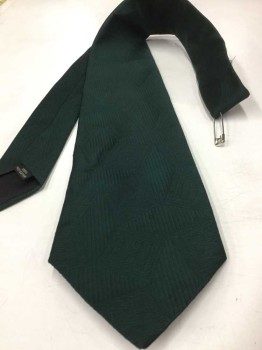 Mens, Tie, N/L, Forest Green, Polyester, Geometric, 4 In Hand, See Detail Photo