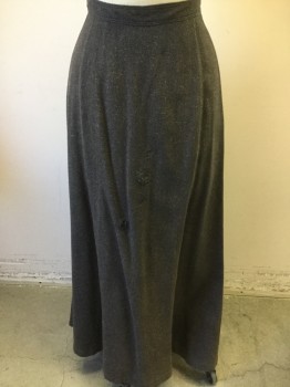MTO, Slate Gray, Wool, Solid, Long, Distressed , Patched Holes,