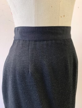 Womens, Skirt, PEAUX SUR PEAU, Black, Rayon, Solid, H:36, W:25, Faille, Pencil Skirt, 1.5" Wide Waistband, Knee Length, 2 Pockets, Zipper in Back