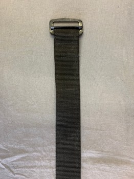 NO LABEL, Black, Nylon, Solid, Tactical Belt, with Black Buckle