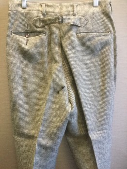 GOLDSMITHS, Gray, Olive Green, White, Wool, Check , Flat Front, Belt Loops, 4 Pockets, Watch Pocket, , Adjustable Buckle Back Waist, No Need to Zoom in for Moth Holes