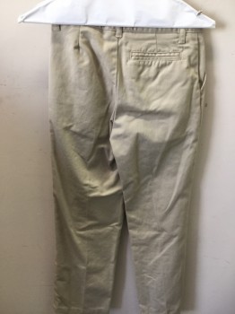 Childrens, Pants, FRENCH TOAST, Khaki Brown, Polyester, Cotton, Solid, 20, Flat Front, 3 Pockets, Relaxed Fit