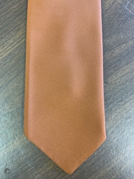 Mens, Tie, DON LOPER, Chestnut Brown, Polyester, Solid, Faille