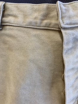NL, Sand, Cotton, Solid, F.F, Button Front, 2 Side Pockets, Belt Loops, 2 Back Flap Pockets, Aged