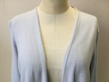 Womens, Sweater, NIC+ZOE, Lt Blue, Cotton, Lyocell, Solid, PM, Long Sleeves, Knit, No Closures, High-Low Hem,