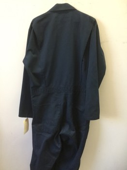 RED KAP, Navy Blue, Poly/Cotton, Solid, Zip Front, 2 Snaps, 5 + Pockets,