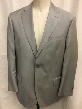 GALANTE UOMO, Taupe, Wool, Solid, Single Breasted, 2 Buttons,  Notched Lapel, Hand Picked Collar/Lapel,