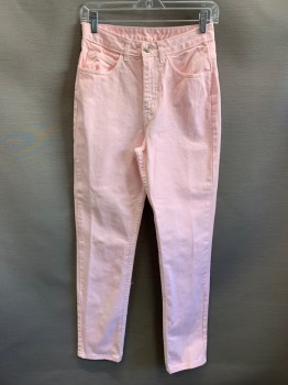 Womens, Pants, FREDERICKS, Pink, Cotton, Solid, H36, W27, F.F, Top Pockets, Zip Front, Belt Loops,