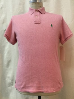 POLO RL, Pink, Cotton, Heathered, Heather Pink, Short Sleeves,