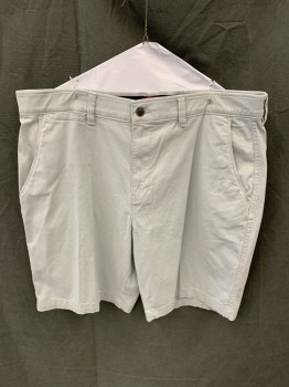 Mens, Shorts, FOUNDRY, Porcelain, Cotton, Polyester, Solid, 44, Flat Front, Zip Fly, 4 Pockets, Belt Loops, Watch Pocket