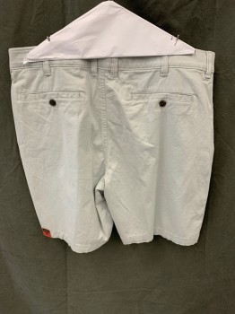 Mens, Shorts, FOUNDRY, Porcelain, Cotton, Polyester, Solid, 44, Flat Front, Zip Fly, 4 Pockets, Belt Loops, Watch Pocket