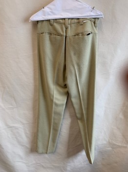 KOTZIN, Beige, Poly/Cotton, Textured Fabric, Side Pockets, Zip Front, F.F, 2 Welt Pockets *Stain on Right Pocket