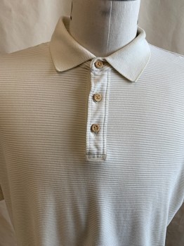 JAMAICA JAX, Polyester, Modal, Textured Fabric, Collar Attached 3 Button Attached Short Sleeve