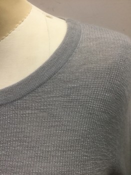 Womens, Pullover, SOYER, Gray, Cashmere, Solid, S, Lightweight Knit, Long Sleeves, U-Neck, High End/Upscale Item