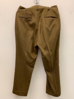 Mens, Pants, NL, Lt Brown, Brown, Rayon, Cotton, 2 Color Weave, 30/27, Side Pockets, Zip Front, Flat Front
