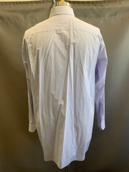 Mens, Casual Shirt, ROBERT TALBOTT, Lavender Purple, White, Cotton, Grid , 36-37, 17.5, L/S, Button Front, Collar Attached, Chest Pocket