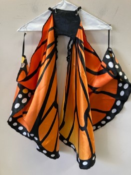 Unisex, Wings, N/L, Orange And Black Monarch, Black Straps And Wrist Bands