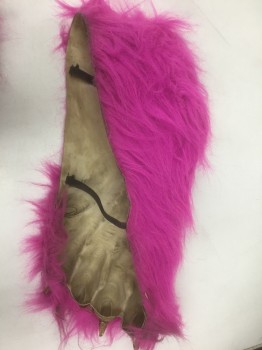 N/L, Neon Pink, Polyester, Rubber, Solid, PANTHER/ BIG CAT- SHOE COVERS - Silicone, Realistic "Claw" Toe Nails, Open at Bottom with Black Elastic Straps