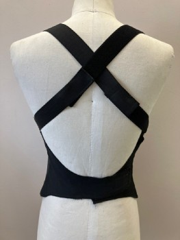 Mens, Breastplate, NO LABEL, Black, Brown, Blue, Rubber, OS, Rubber Chest Front, Elastic Velcro Adjustable Back, Made To Order