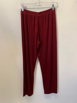 Womens, 1990s Vintage, Piece 2, N/L, Dk Red, Acetate, Spandex, Solid, S, Elastic Waistband,