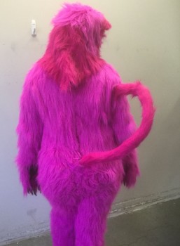 Unisex, Walkabout, N/L, Neon Pink, Polyester, Plastic, Solid, C40, PANTHER/ BIG CAT- HEAD,  Neon Pink Plush with Green Glass Eyes, Detailed Black Nose and Open Mouth with Teeth/Tongue, Package Includes, Body, Gloves And Shoe Covers, Max Height 5'11"