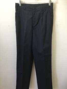 Childrens, Pants, N/L, Navy Blue, Poly/Cotton, Solid, 28w, 16 R, 29i, Double Pleats, 4 Pockets,