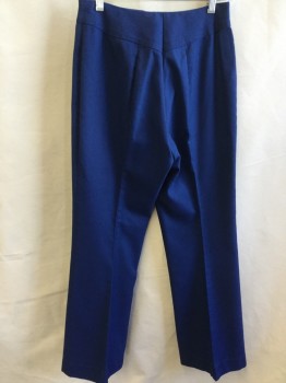 Womens, Pants, WHITE STAG, Royal Blue, Cotton, Polyester, Solid, 26, 2" Waistband Front & Chevron Back, Flat Front, Zip Front, Flair Bottom