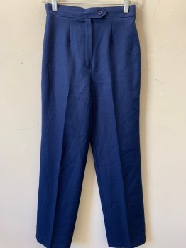 Womens, Pants, PANTS THAT FIT SEARS, Navy Blue, Polyester, Solid, W26-27, Elastic Waist In Back, Zip Fly, Button Tab, Darts At Waist