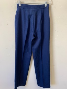 Womens, Pants, PANTS THAT FIT SEARS, Navy Blue, Polyester, Solid, W26-27, Elastic Waist In Back, Zip Fly, Button Tab, Darts At Waist