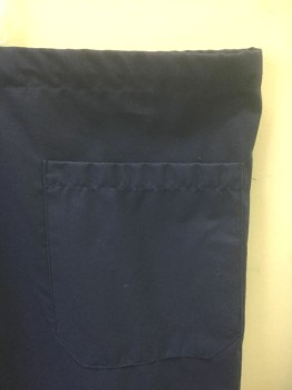 ANGELICA, Navy Blue, Cotton, Polyester, Solid, Drawstring Waist, 1 Pocket in Back