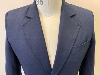 Childrens, Blazer, FRENCH TOAST, Navy Blue, Polyester, Solid, 18, 2 Button Front, Notched Lapel, 3 Pockets,