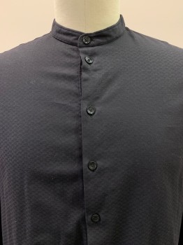 Mens, Casual Shirt, ARMANI, Black, Cotton, Dots, XL, L/S, Button Front, Collar Band, Chest Pocket