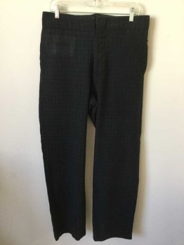 MTO, Forest Green, Black, Olive Green, Wool, Check , Flat Front, Pockets, Button Fly,  Suspender Buttons, Adjustable Back,  Straight Leg, Flannel Wool,