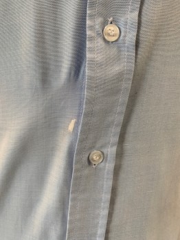 Mens, Shirt, MR. XE, Lt Blue, Cotton, Oxford Weave, 15/35, C.A., Button Front, L/S,