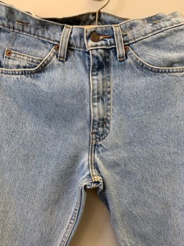 Mens, Jeans, LEVI'S, Lt Blue, Cotton, Solid, 34, 29, LEVIS 505 , Zipper Fly , 5 Pocket, Light Wash