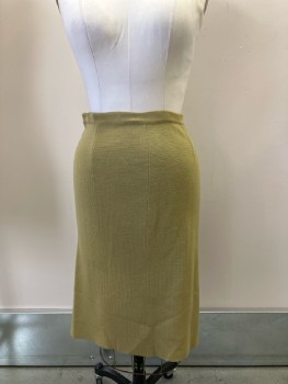 Womens, 1960s Vintage, Piece 2, MARCO POLO, W: 34, Skirt, Green, Solid, F.F, Side Zipper