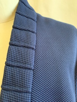 Unisex, Sci-Fi/Fantasy Robe, NL, Navy Blue, Polyester, Textured Fabric, C: 46, Self Honey Comb Pattern, Stitch2 Faux Pckts, L/S, Matching Belt